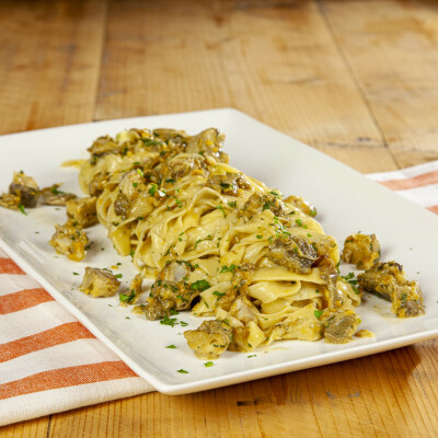 Tagliatelle con il baccalà Tagliatelle con il baccalà