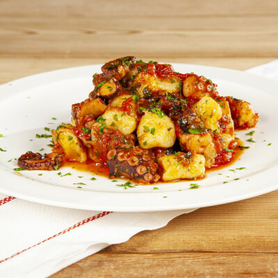 Gnocchi di patate con il polpo