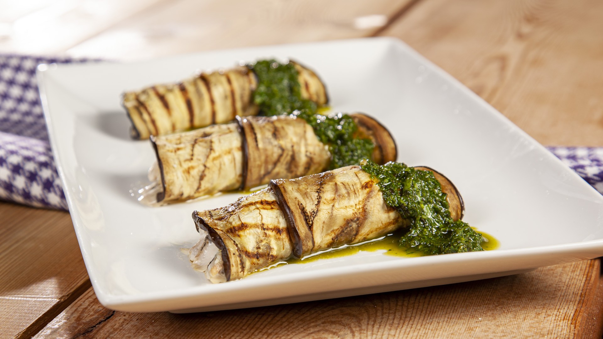 Involtini di melanzane e pesce spada