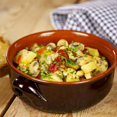 Zuppa di funghi e patate