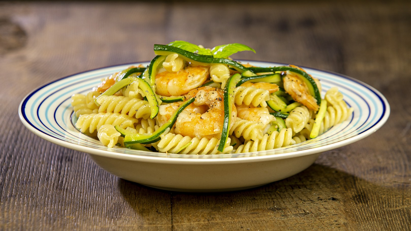 Fusilli zucchine e gamberetti