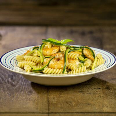 Fusilli zucchine e gamberetti