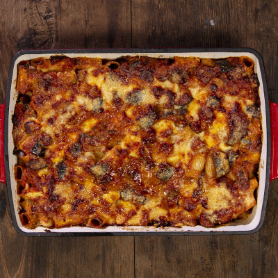 Pasta al forno melanzane e scamorza