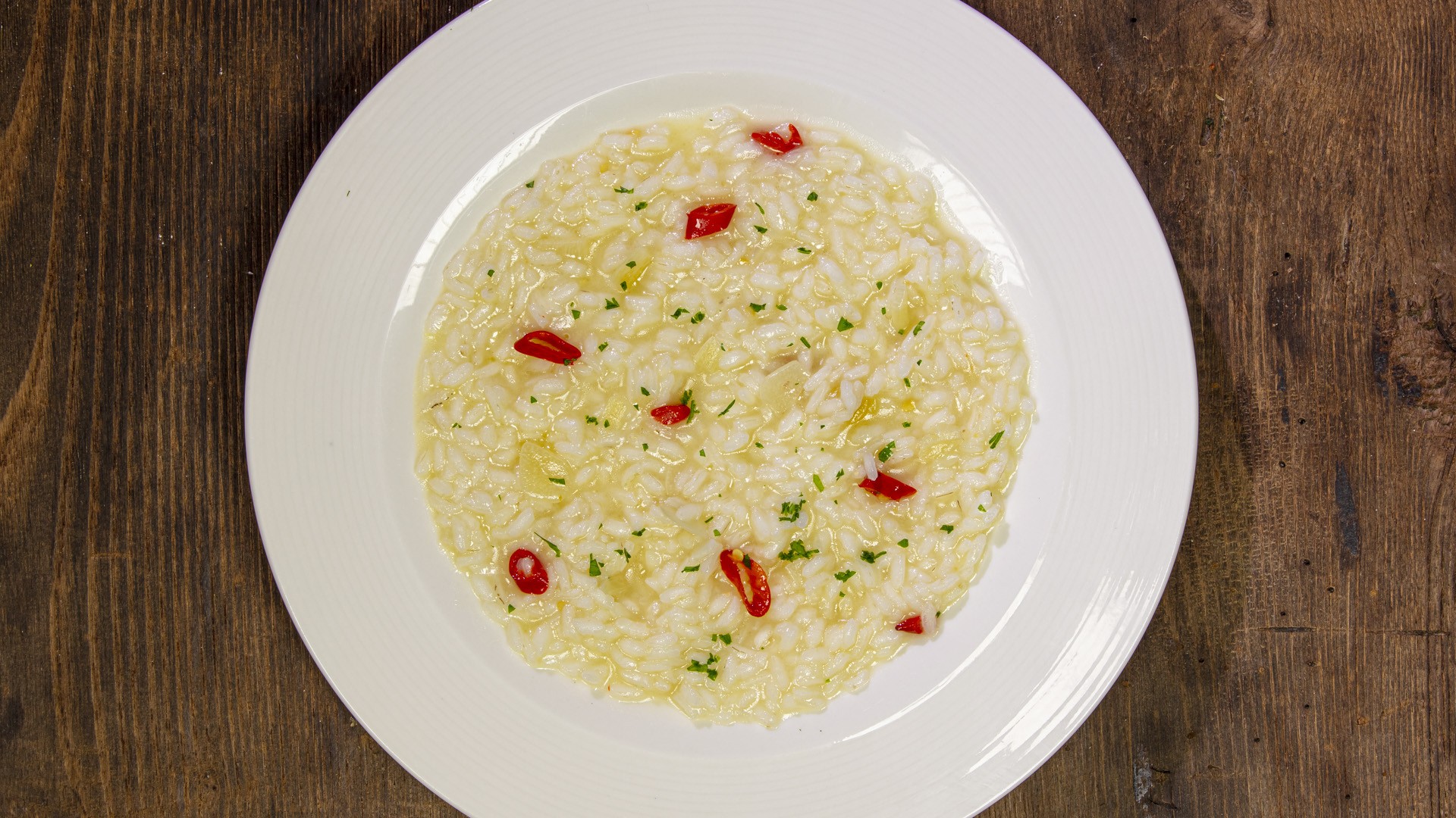 Risotto aglio olio e peperoncino