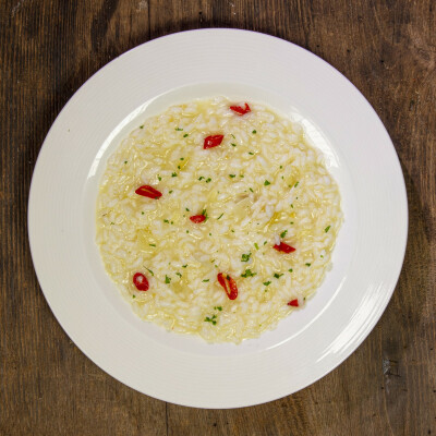 Risotto aglio olio e peperoncino