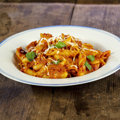 Penne ‘nduja pomodoro e basilico