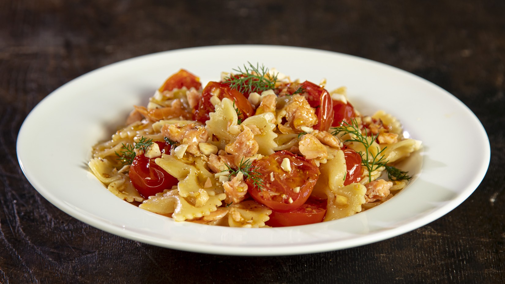 Pasta salmone e pomodorini