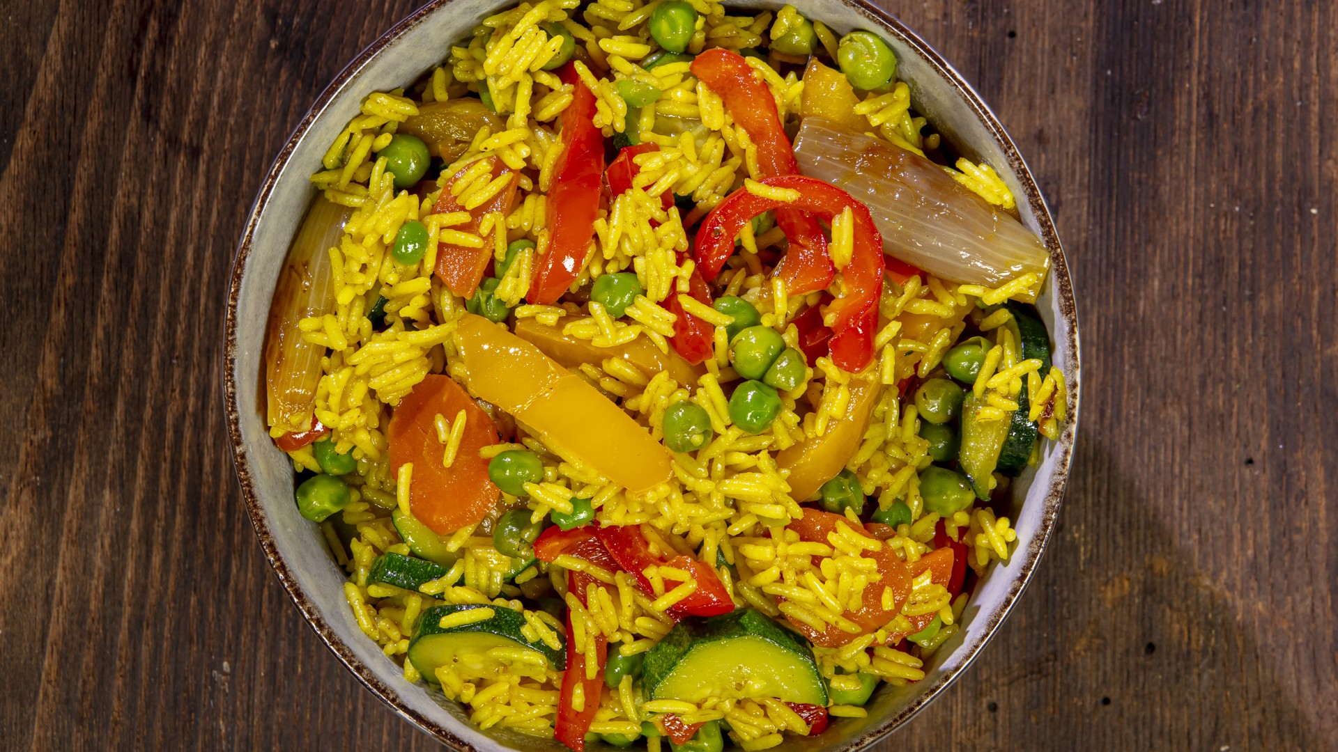 Riso al curry con verdure
