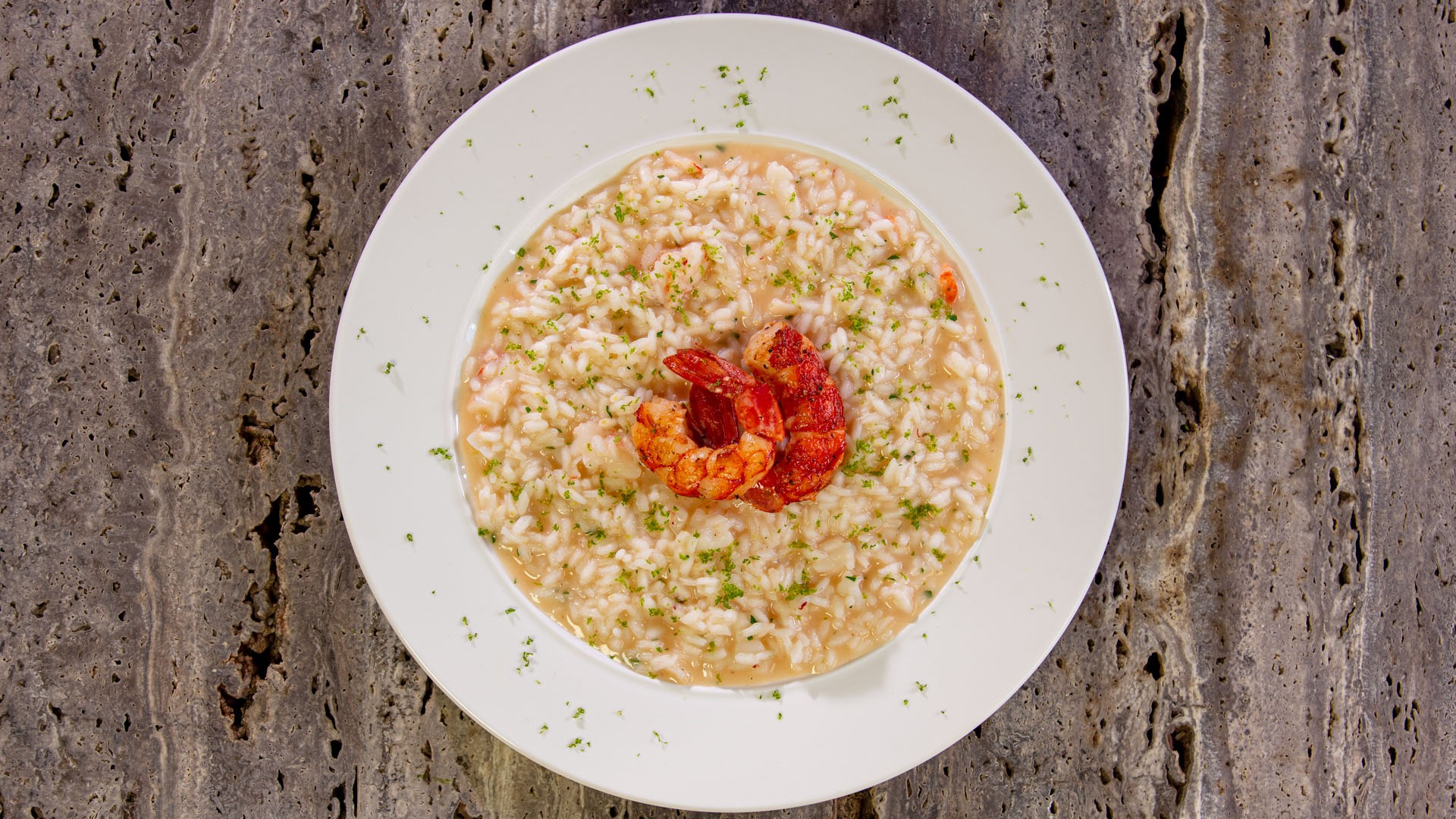 Risotto lime e gamberoni
