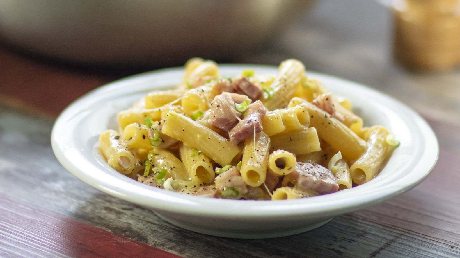 Pasta bacon e scamorza