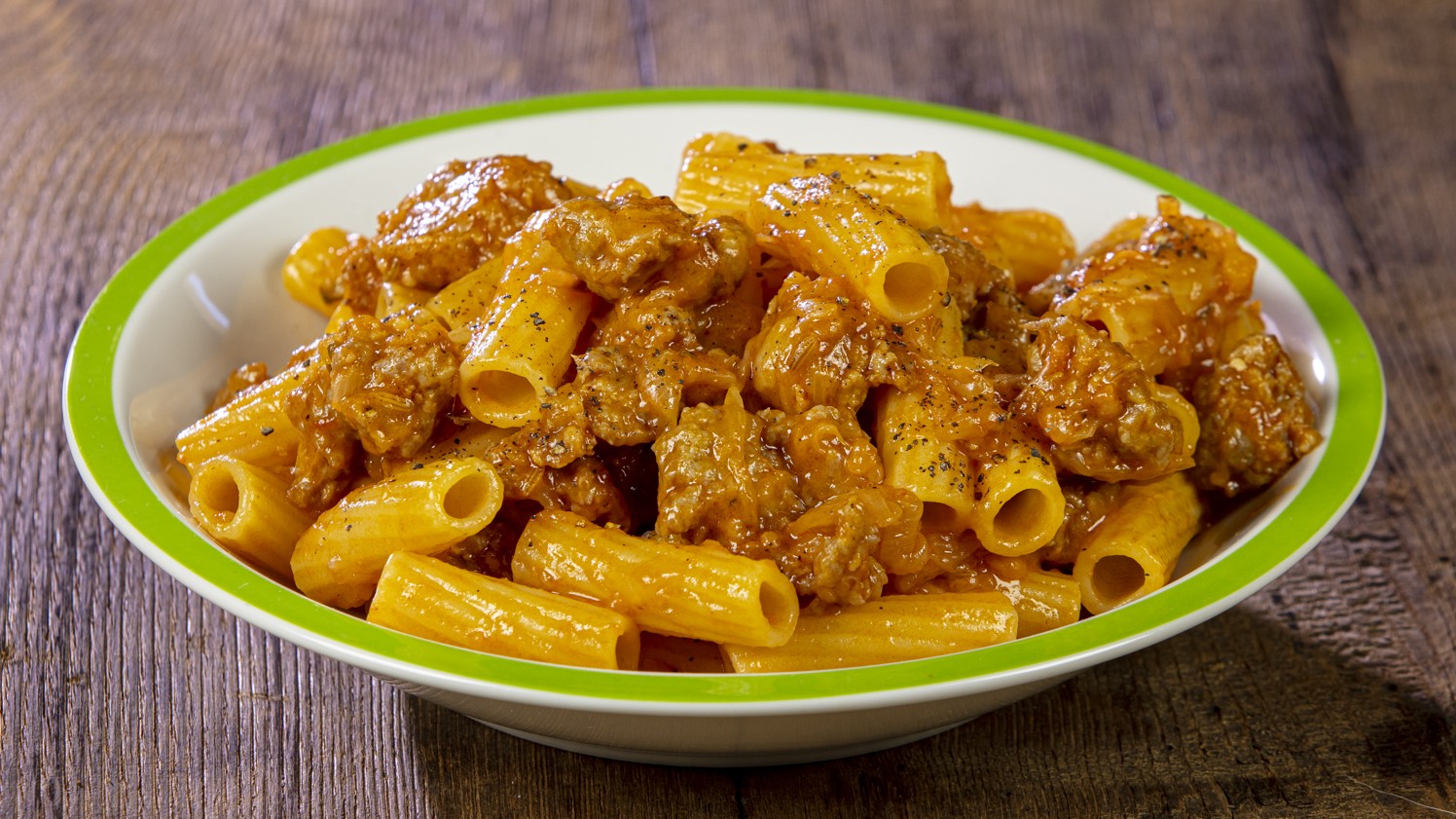 Tortiglioni con ragù di salsiccia