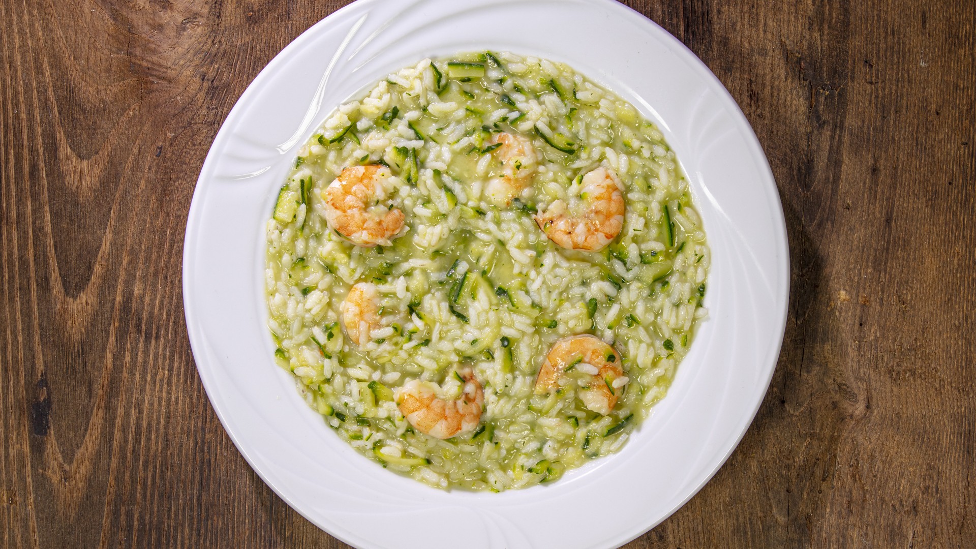 Risotto gamberi e zucchine