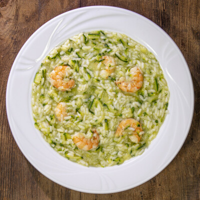 Risotto gamberi e zucchine