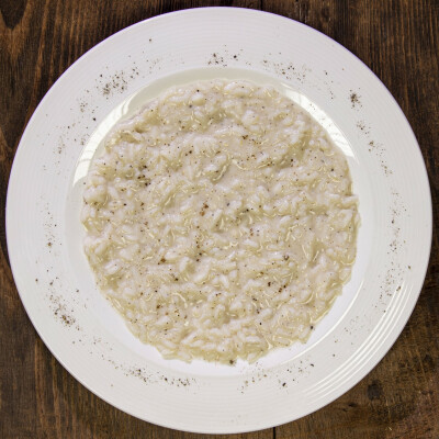 Risotto cacio e pepe