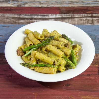 Pasta asparagi e salsiccia