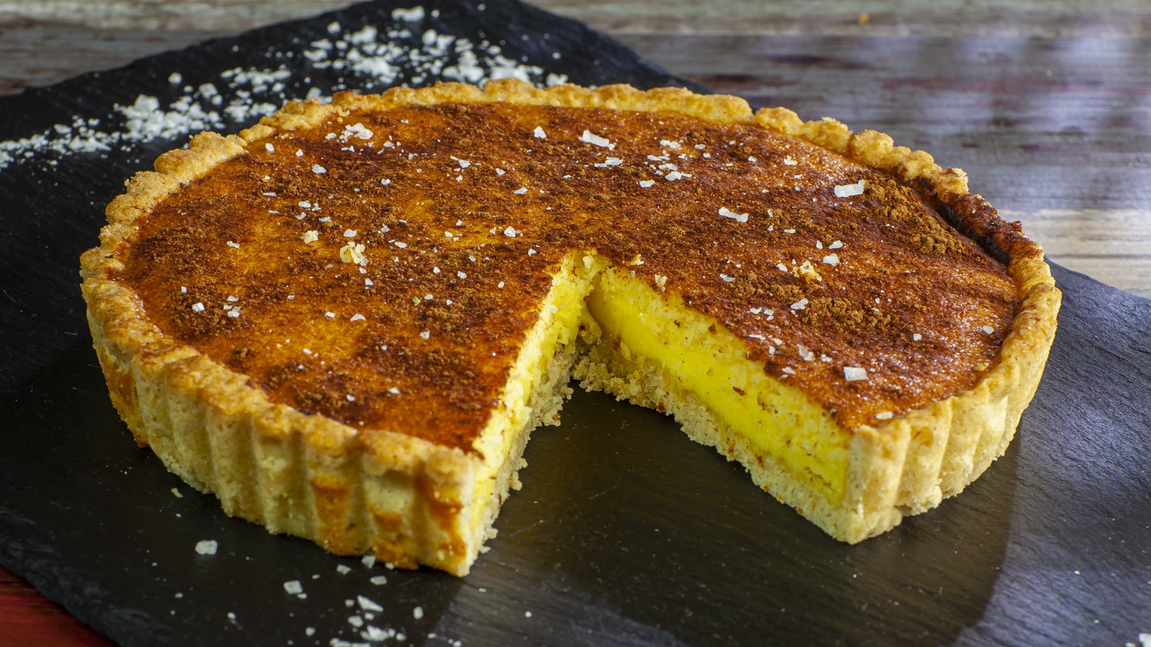 Crostata con crema al cocco