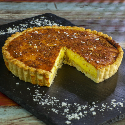 Crostata con crema al cocco