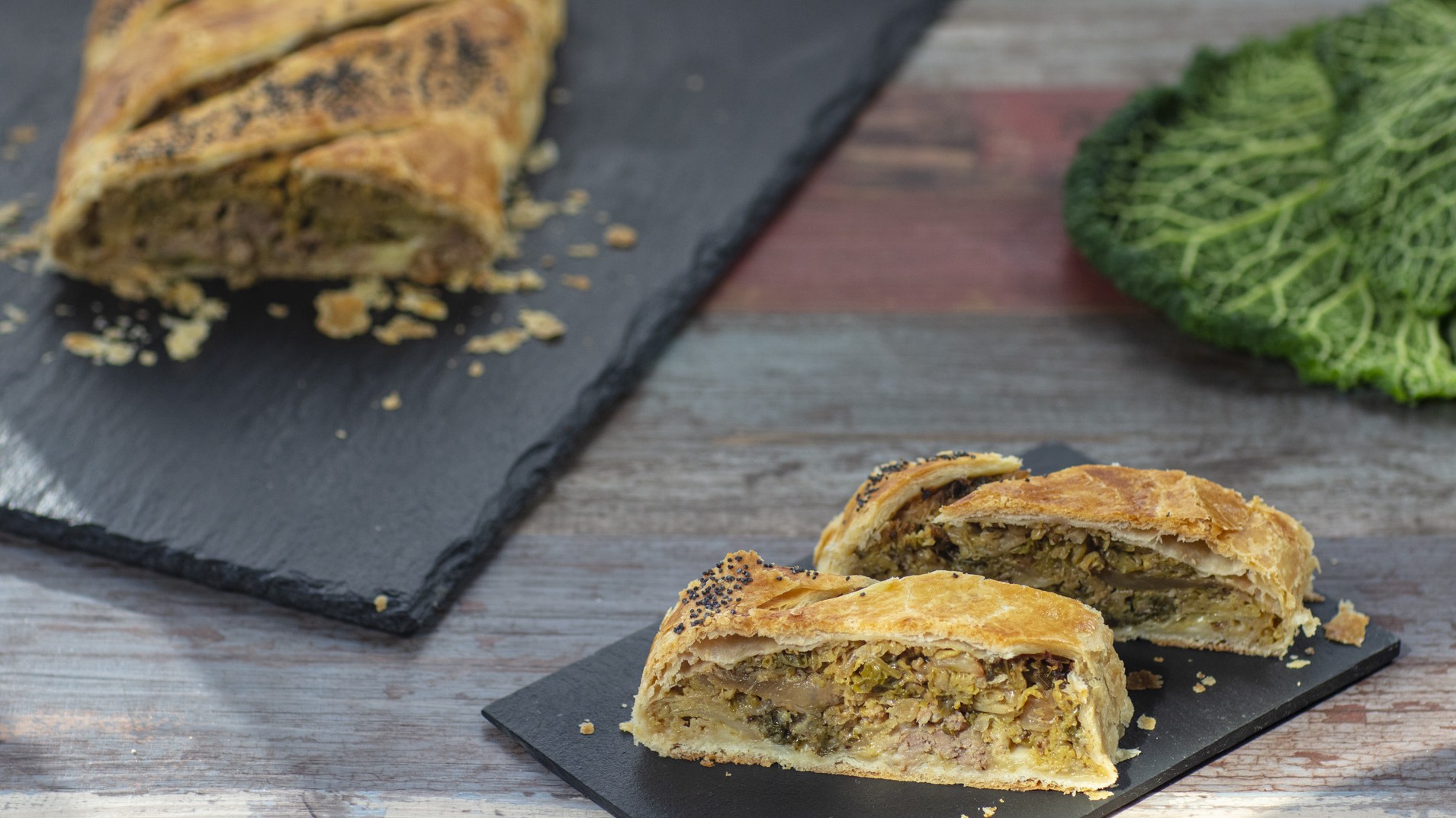 Strudel verza e salsiccia