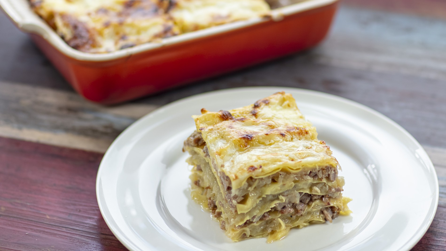 Lasagne salsiccia e cipolle