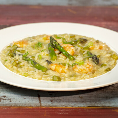 Risotto asparagi e gamberi