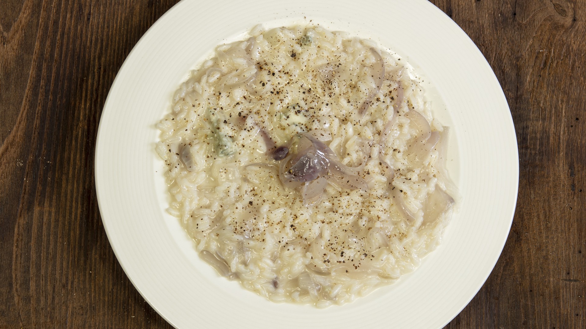 Risotto cipolle e gorgonzola