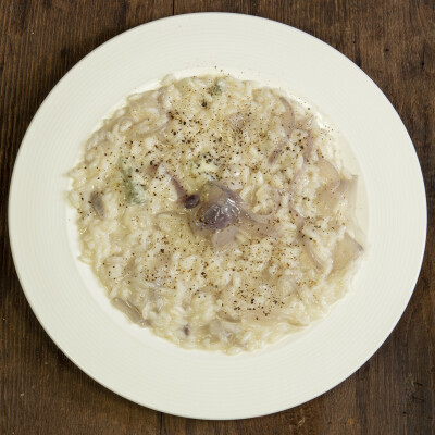 Risotto cipolle e gorgonzola