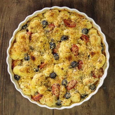 Cavolfiore gratinato alla mediterranea