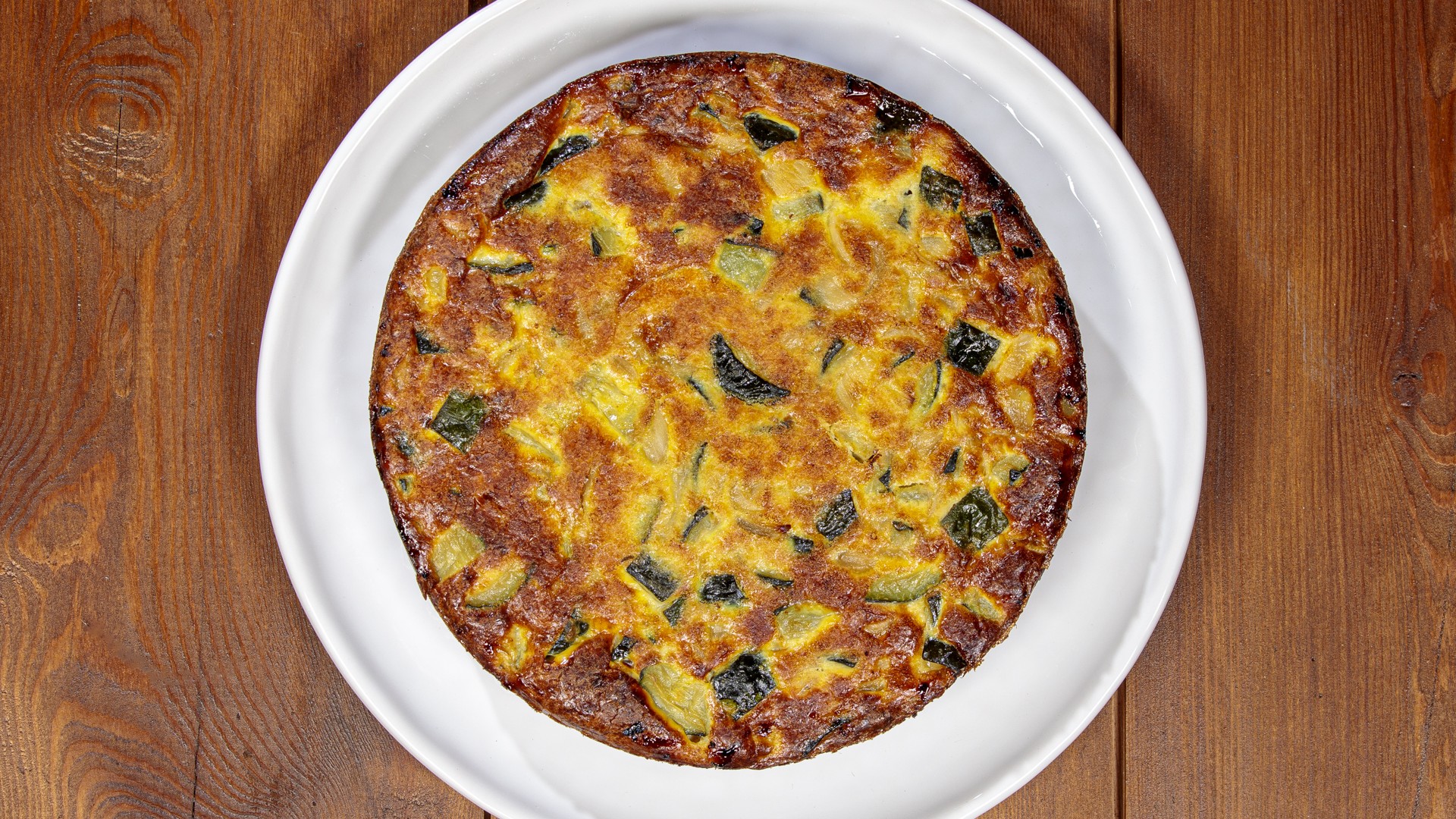 Frittata con cipolle e zucchine