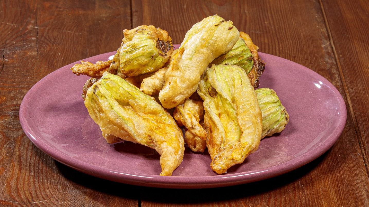 Fiori di zucca in pastella