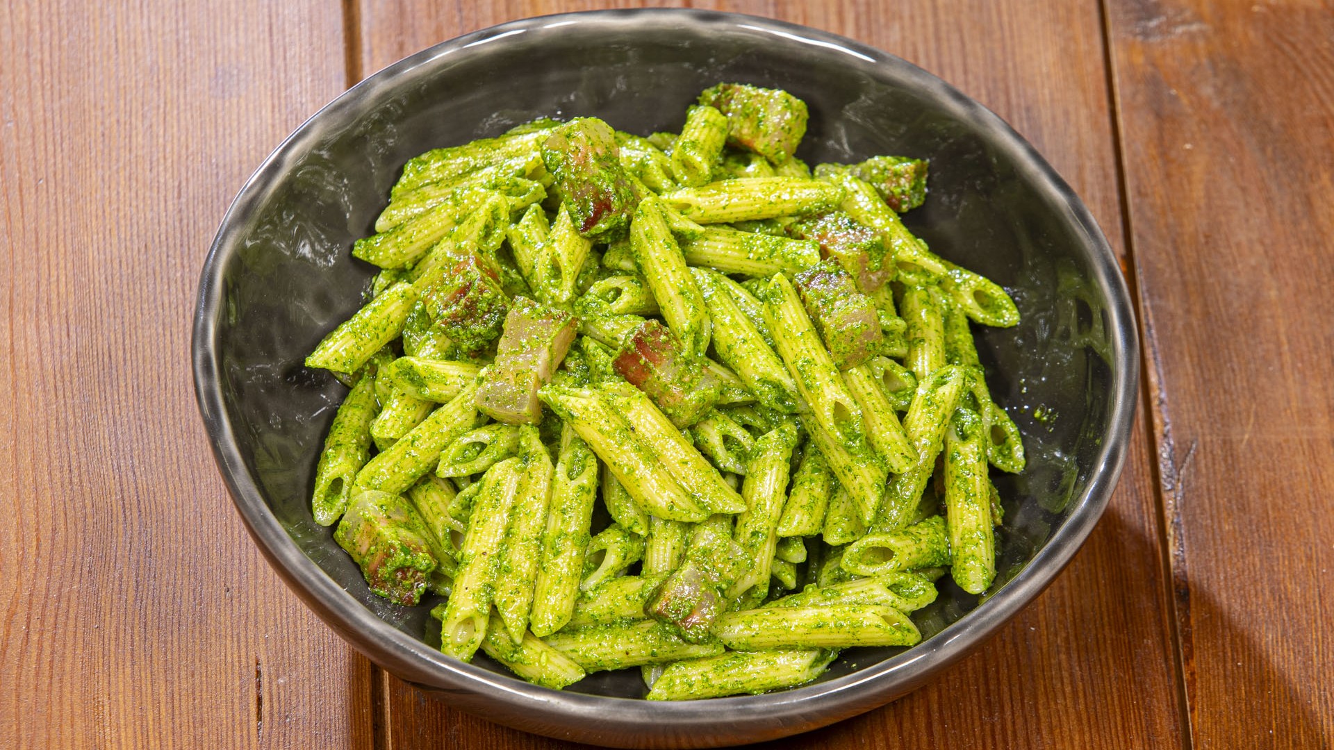 al pesto di rucola e pancetta Ricette Casa Pappagallo