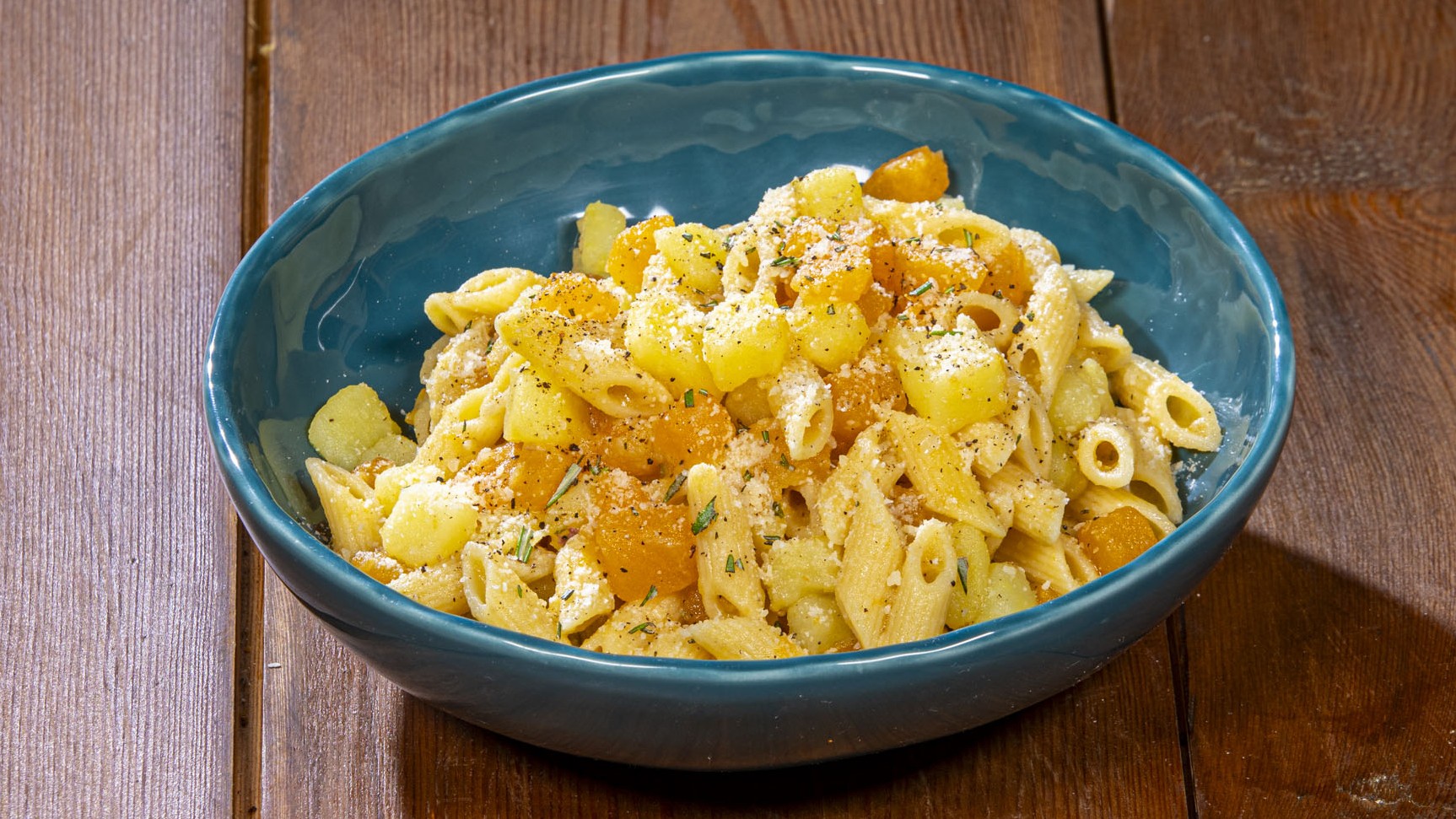 pasta con zucca e patate