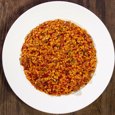 Risotto 'nduja e salsiccia