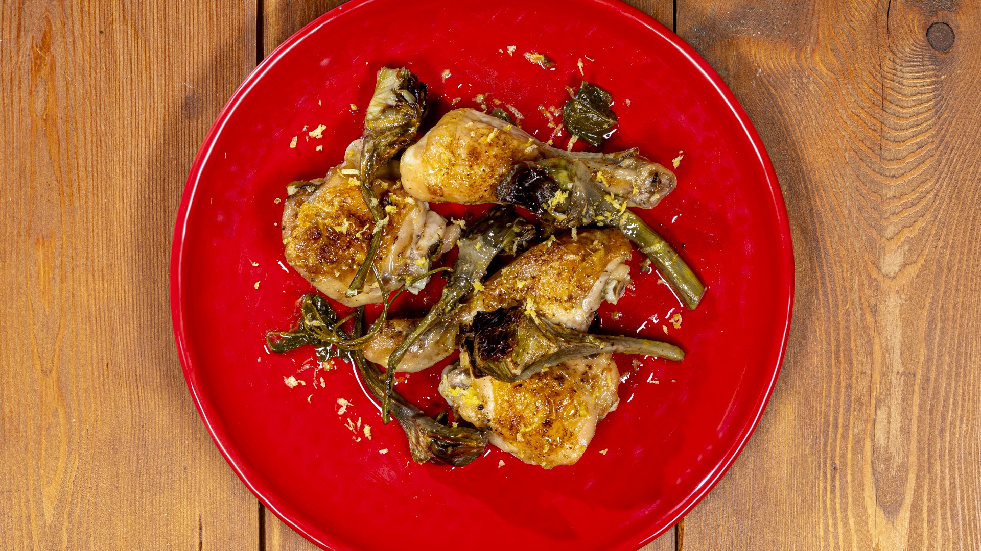 Pollo e carciofi in forno