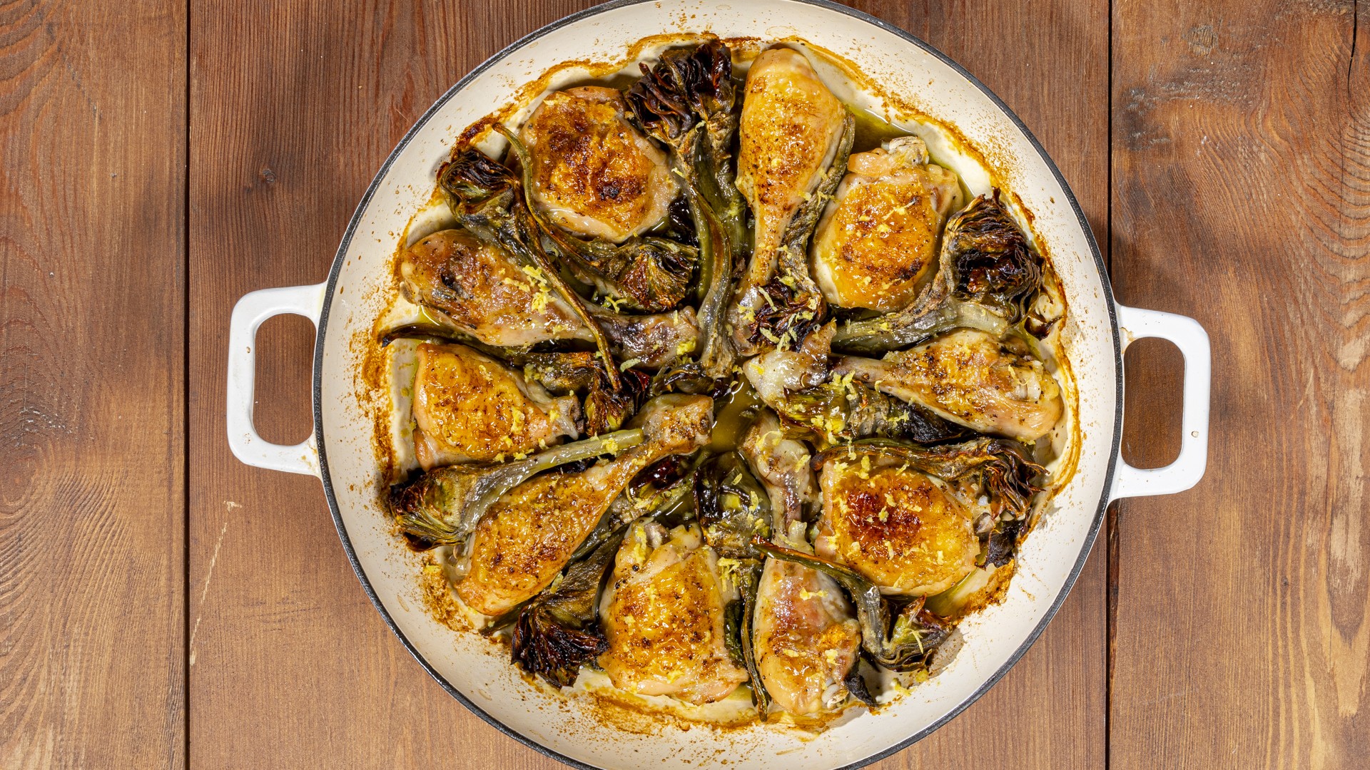 Pollo e carciofi in forno