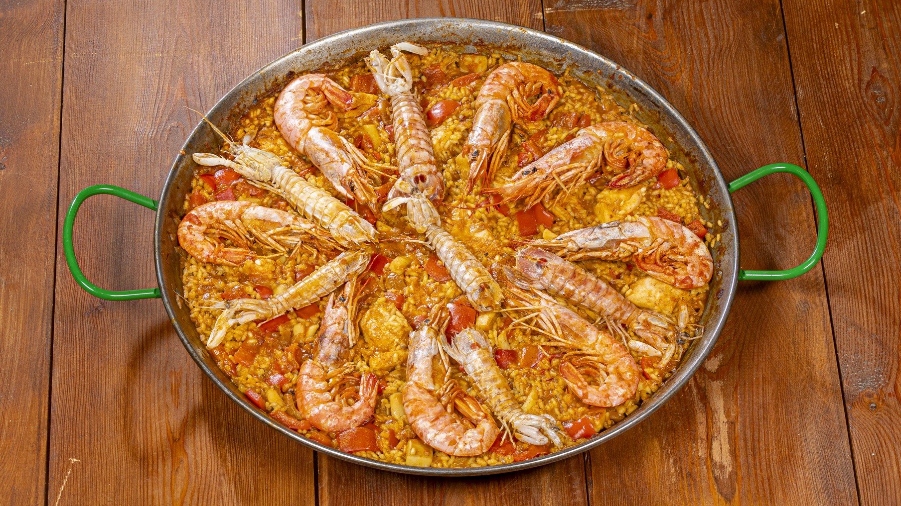 Paella de mariscos Ricette Casa Pappagallo