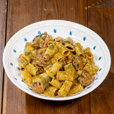 Pasta pesto e moscardini