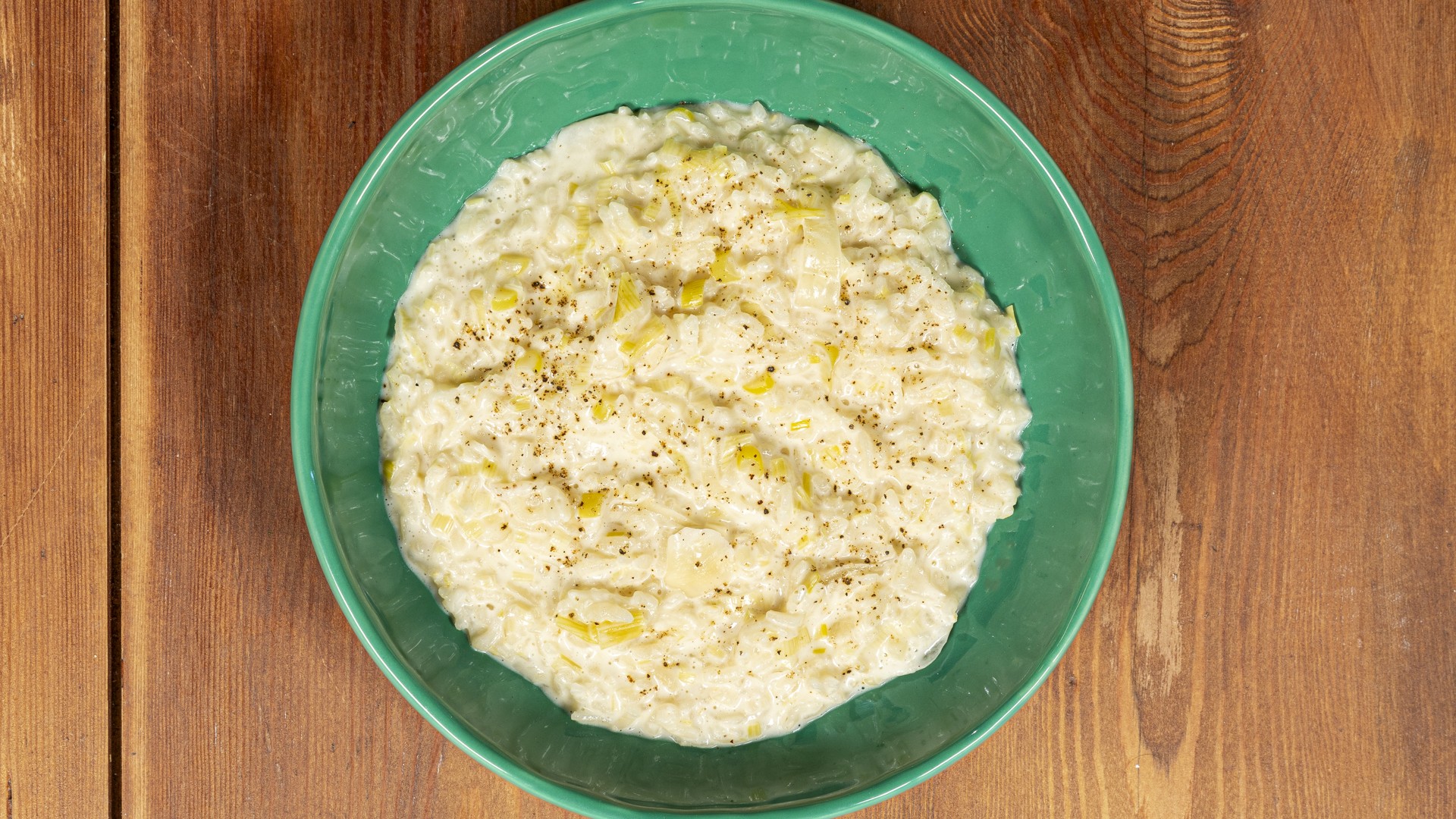 Risotto con cipolle e porri