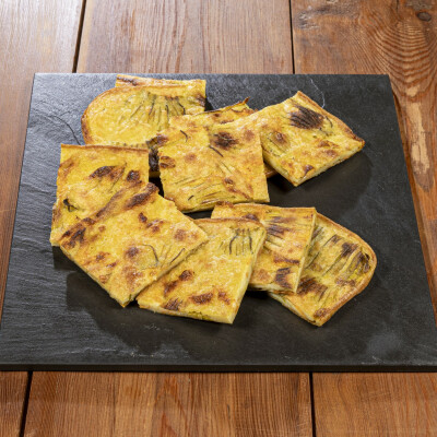 Schiacciata con i fiori di zucca