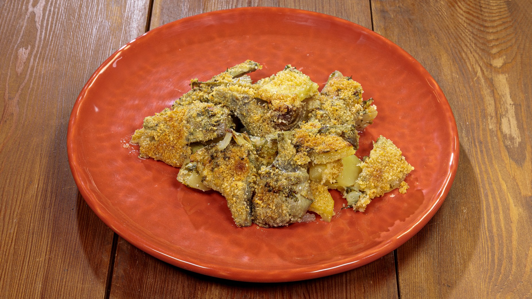 Carciofi e patate gratinati