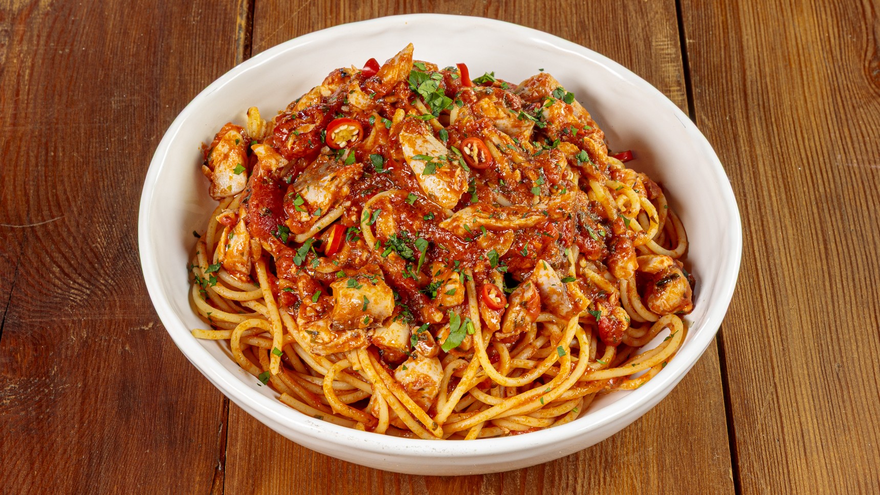 Pasta con lo sgombro fresco