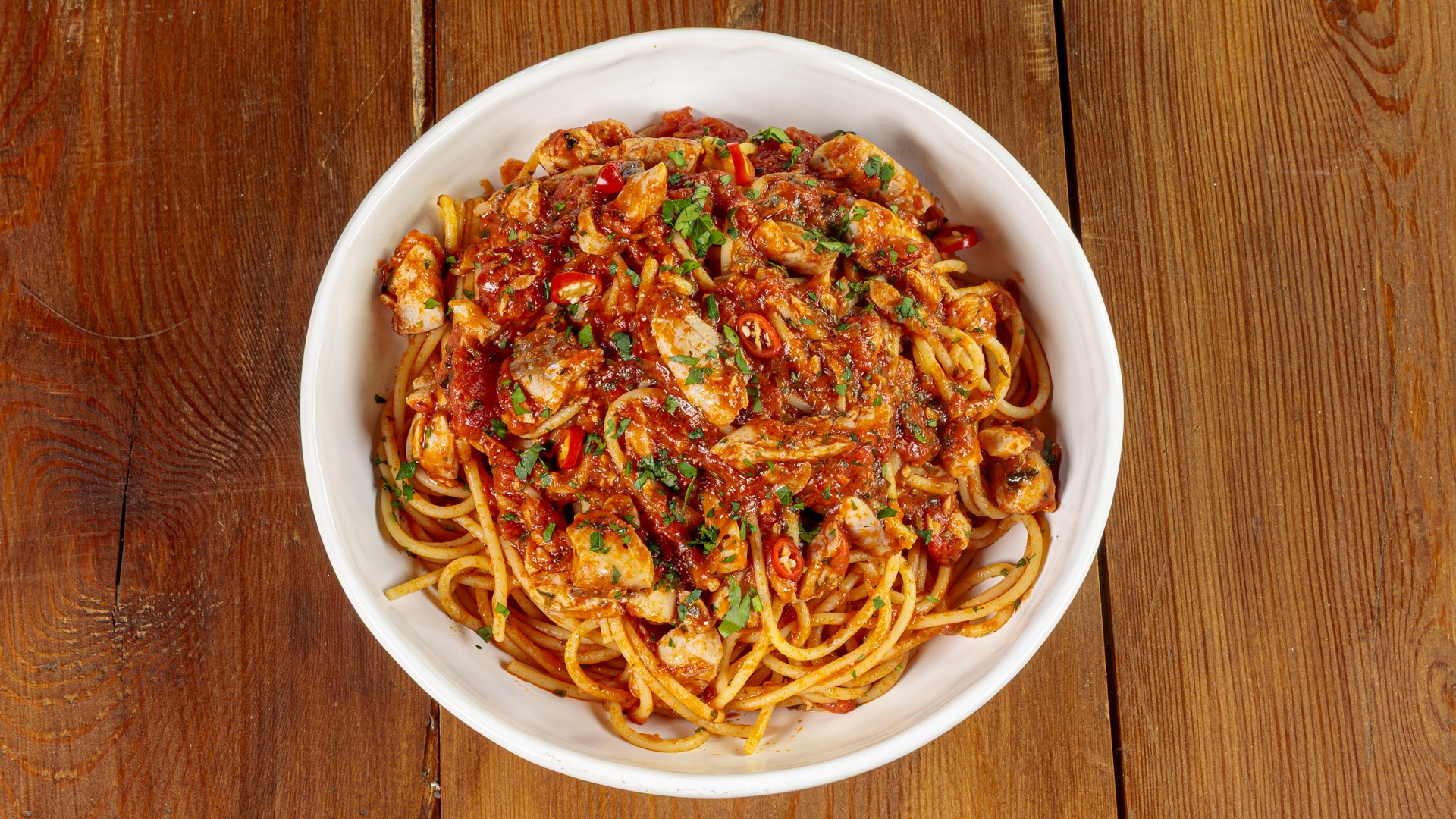 Pasta con lo sgombro fresco