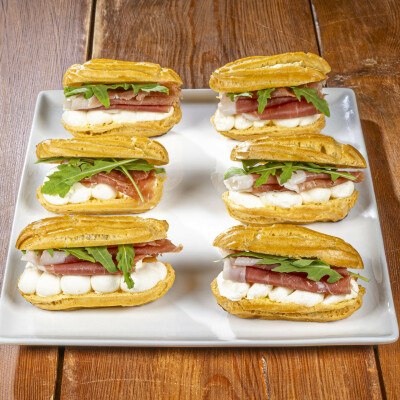 Éclair con il prosciutto di Parma