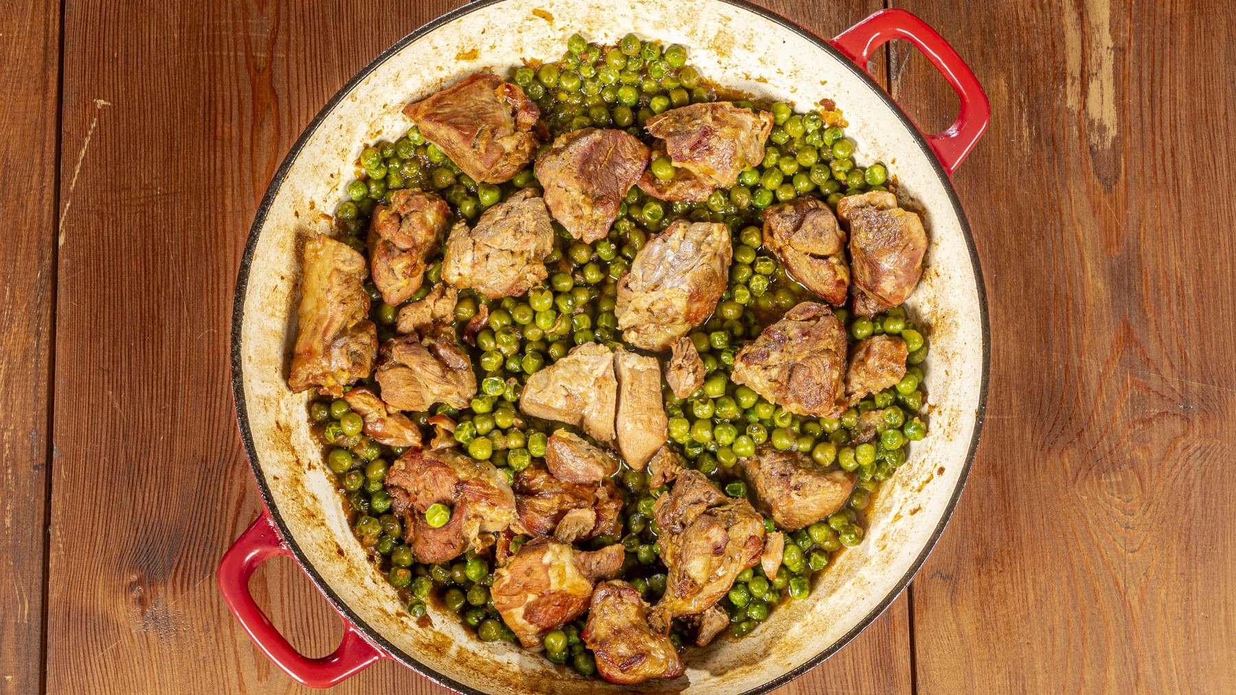 Agnello con i piselli