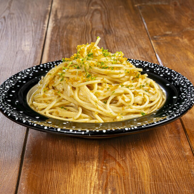 Spaghetti lime e bottarga
