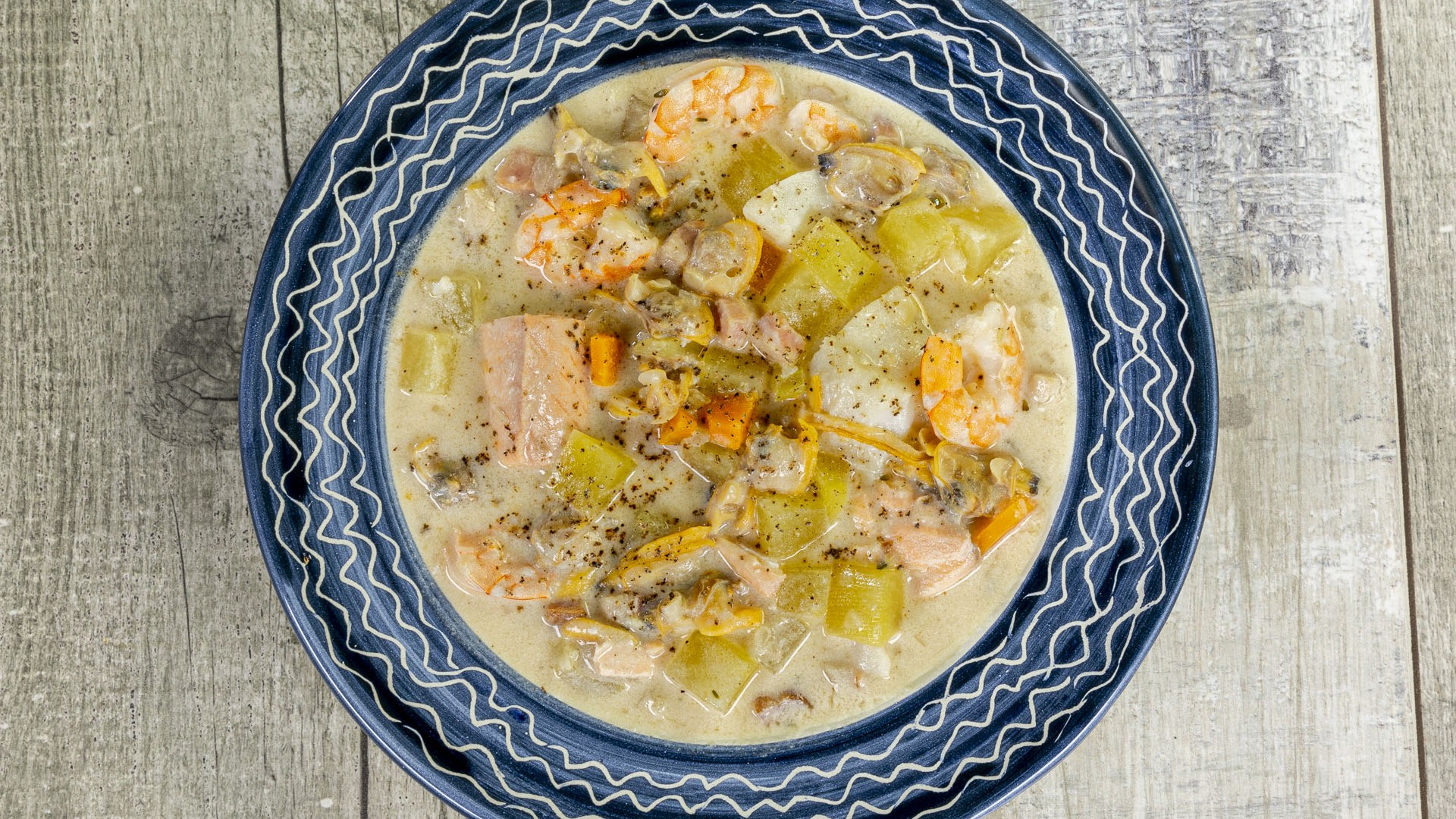 Seafood Chowder - zuppa di pesce del nord america