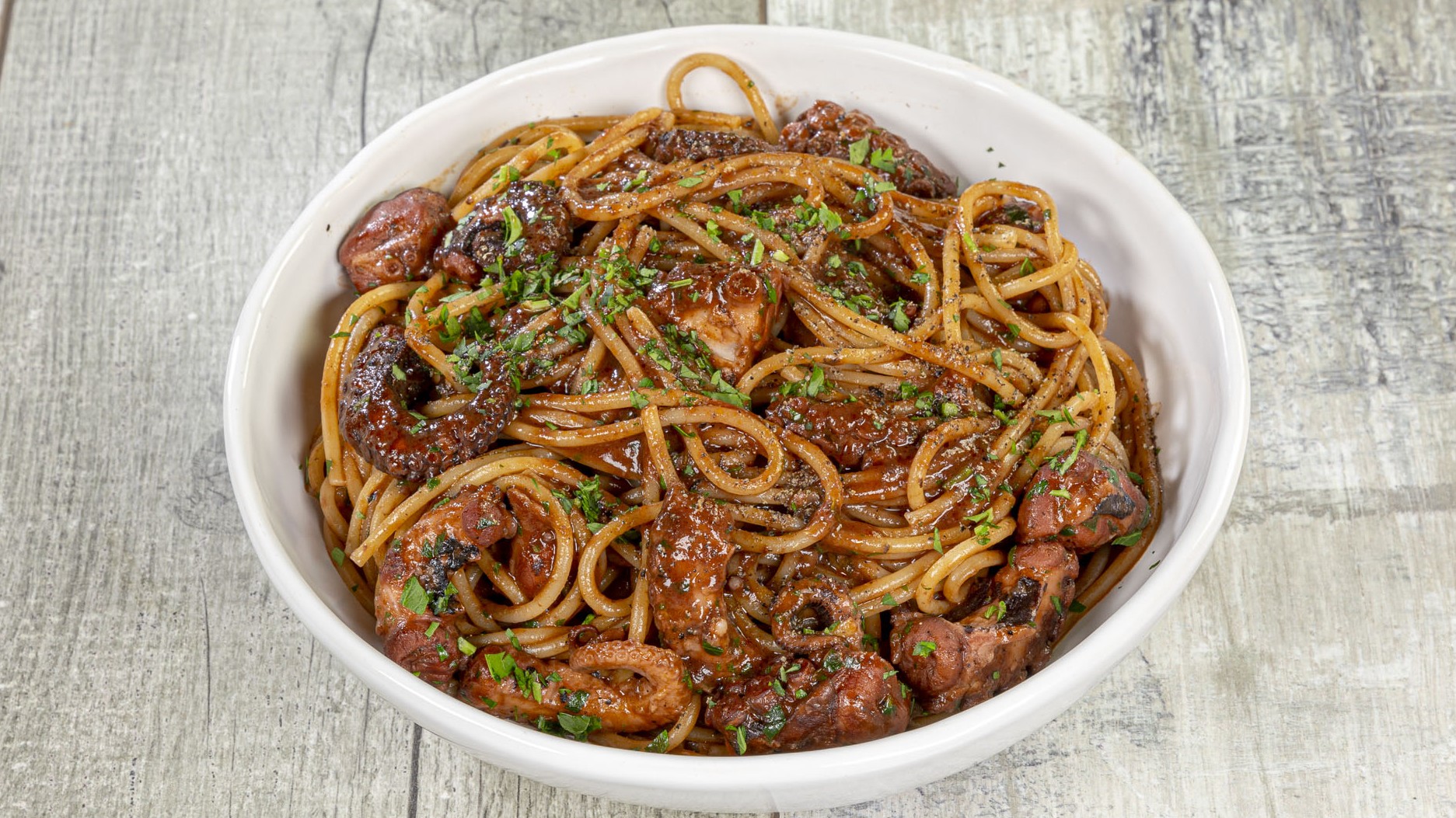 Spaghetti al polpo ubriaco