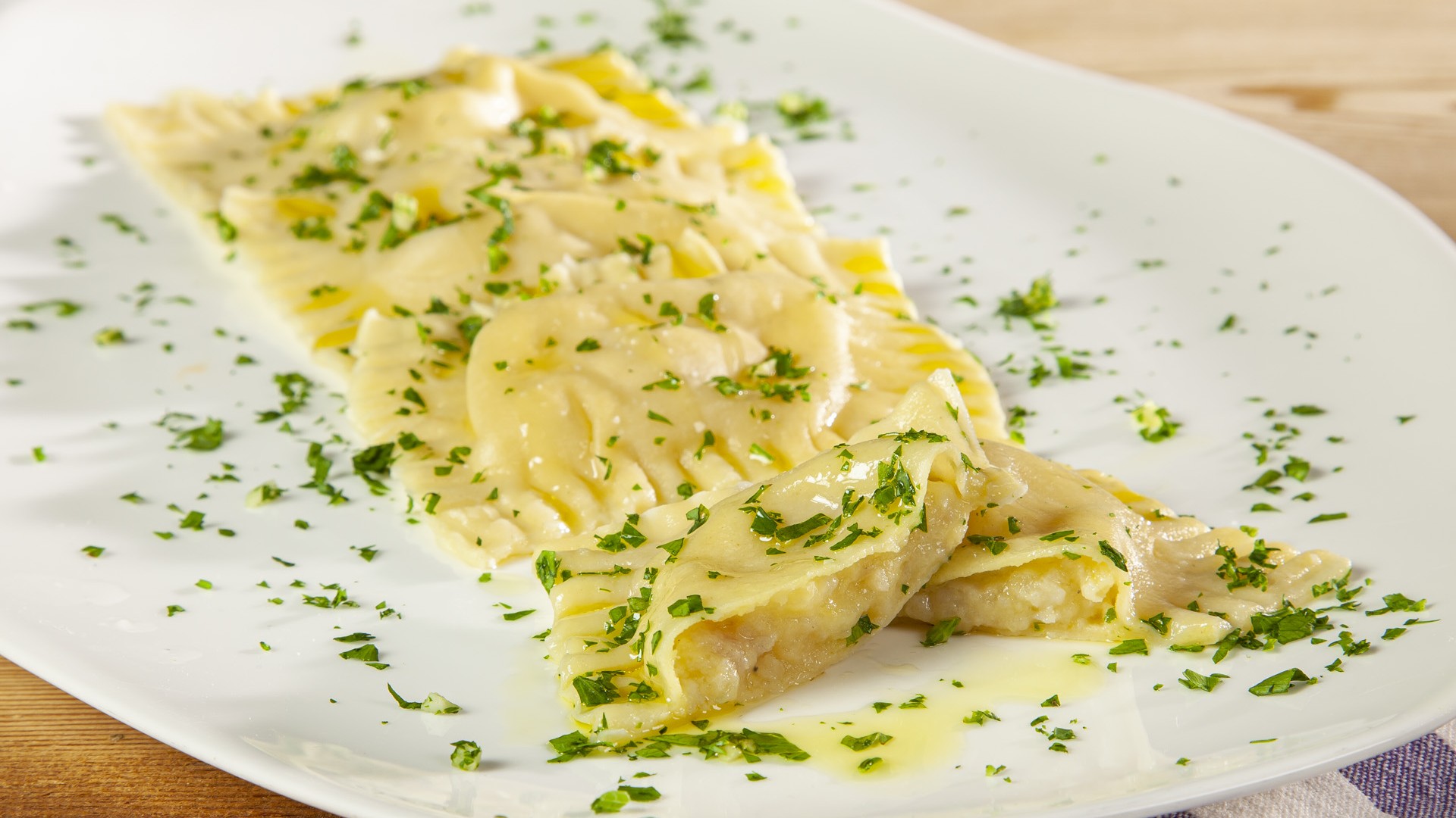 Tortelli di patate e triglie