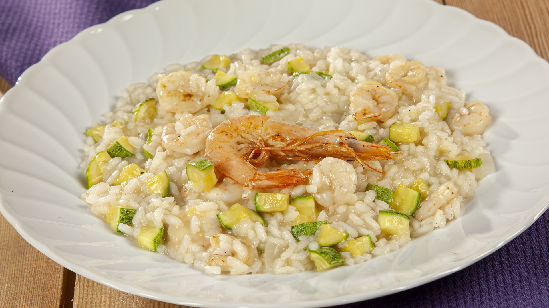 Risotto ai gamberetti e zucchine