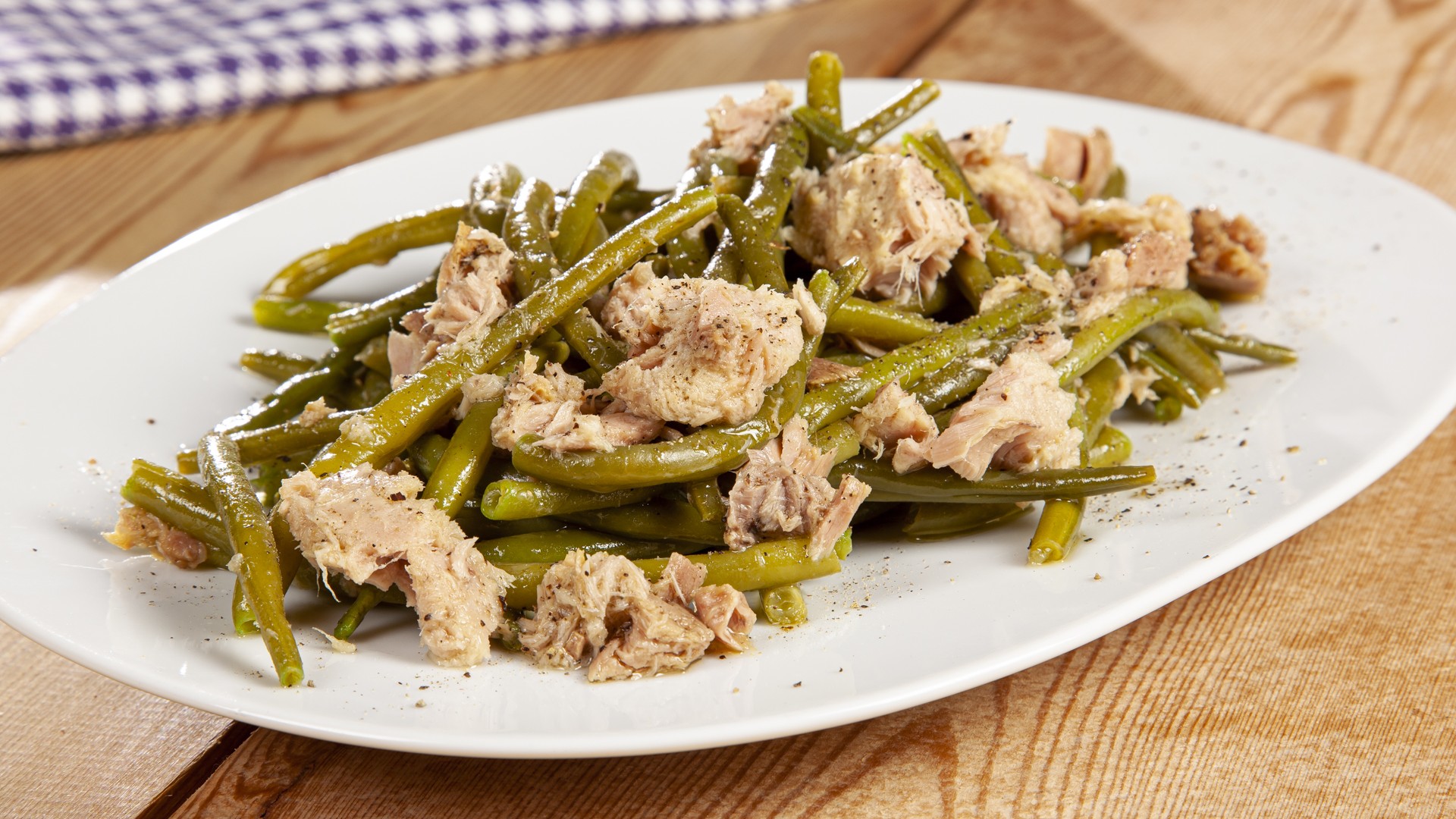 Fagiolini e tonno in insalata