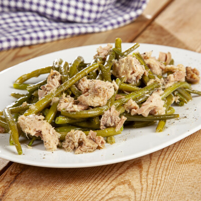 Fagiolini e tonno in insalata